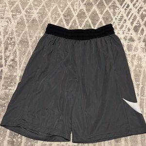 Nike Men's Black and Gray Athletic Shorts